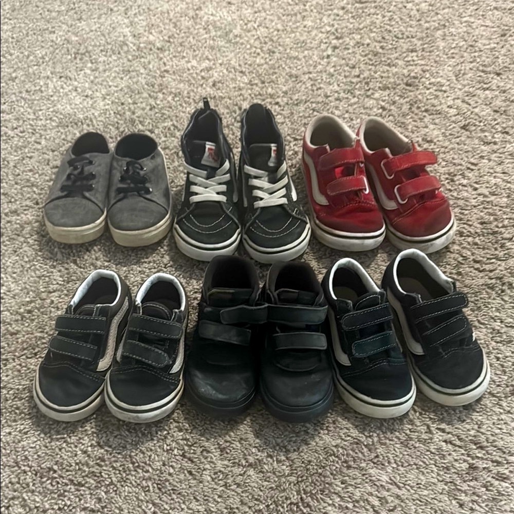 Kids' Black and Red Vans
